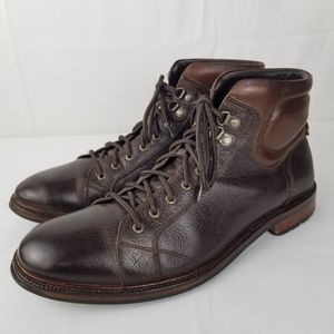 JOHNSTON & MURPHY Men’s Size 10.5M Brown LEATHER Lace-Up HIKER Ankle BOOTS Shoes